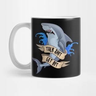 Talk Shirt Get Bit Sassy Shark Mug